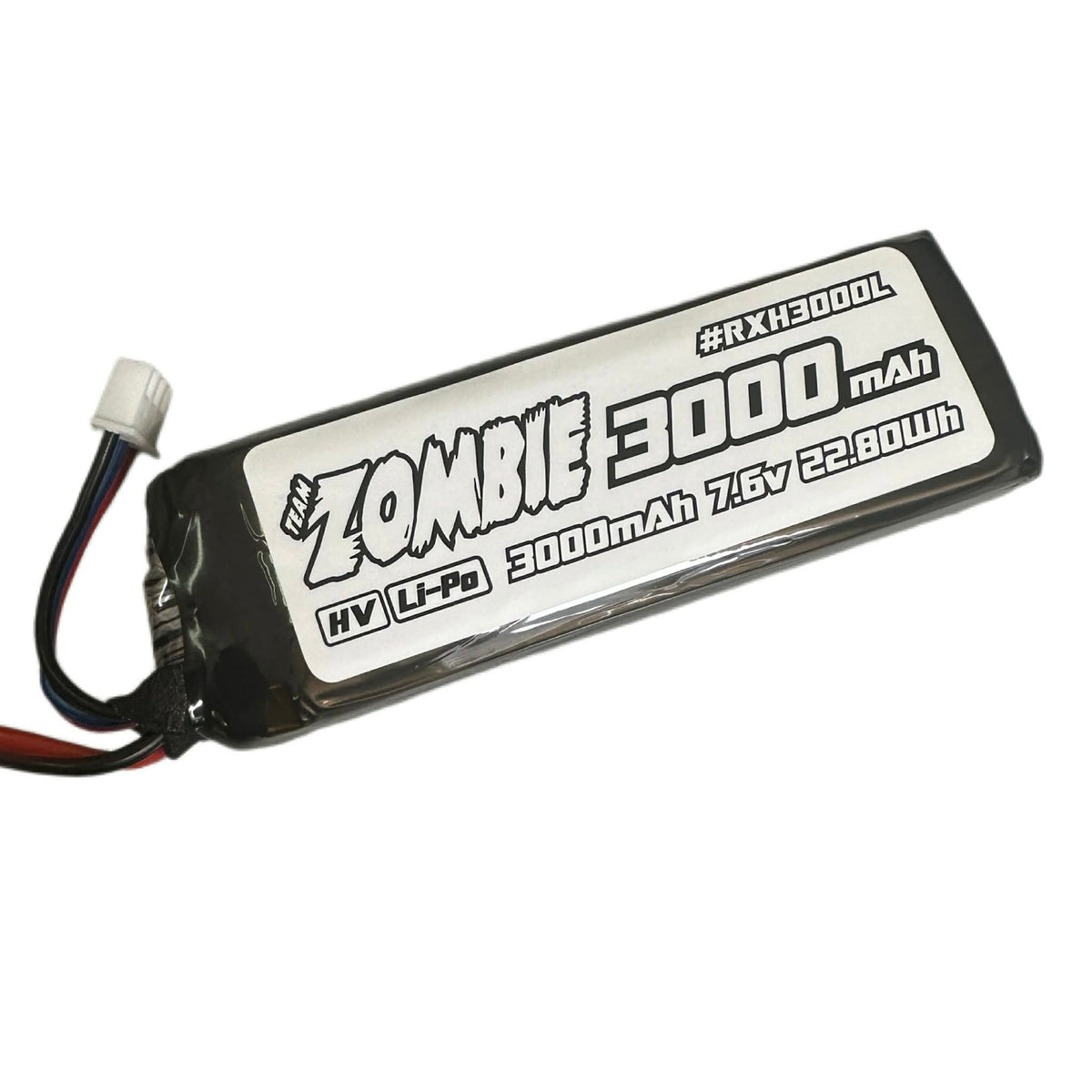 Zombie 3000mah 7.6V Receiver Long Pack Li-Po HV