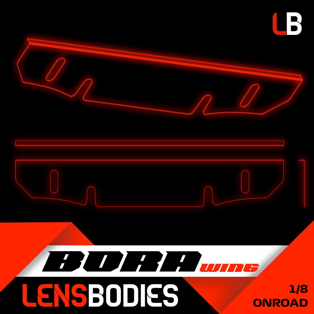 LENSBODIES 1/8 ONROAD REGULAR WING LIGHT WEIGHT