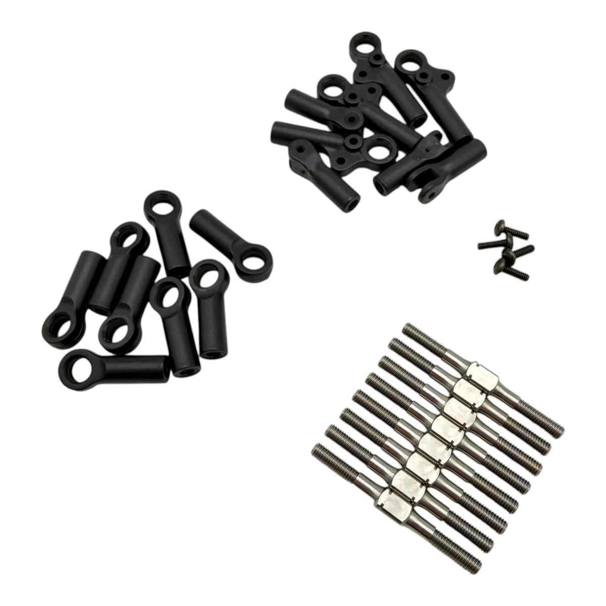 RC MAKER 10114 - 4.8mm Long Turnbuckle Upper Arm Set (Titanium)