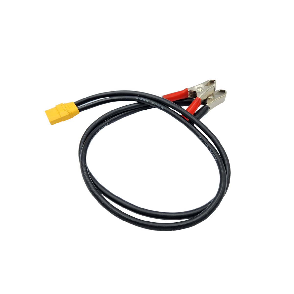 Zombie XT90 to Alligator Clip Charger Power Supply Cable 500mm (All Black)