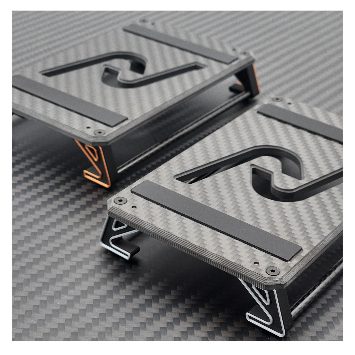 INOV8 3DX Carbon Car Stand for 1/10th &amp; 1/12th Onroad (Silver)