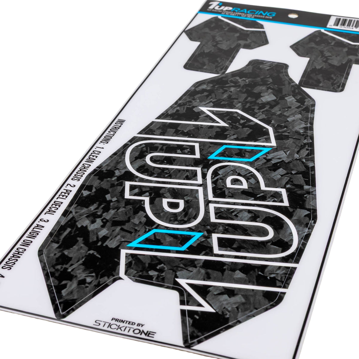 1up Racing Forged Carbon Look Chassis Skin - AE RC10B7.1
