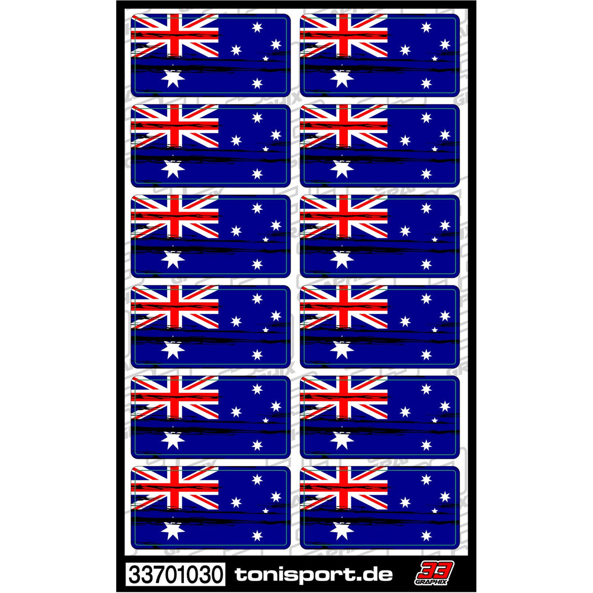 33Graphix Winglet Flag Sticker Australia