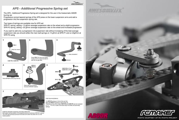 Progressive Spring Shackle Awesomatix APS - Additional Progressive Spring set - RC MAKER