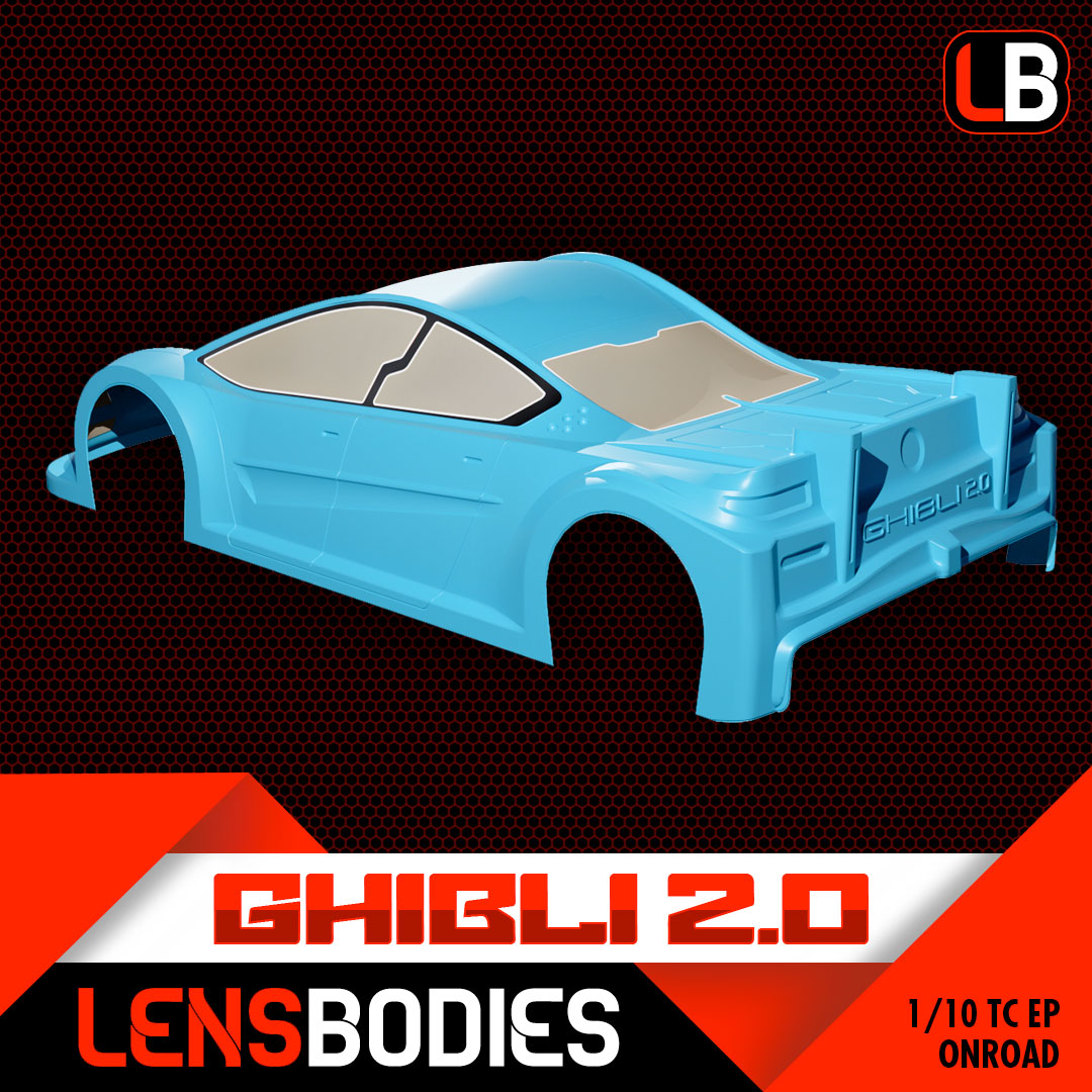 LENSBODIES 1/10 ONROAD BODY GHIBLI 2.0 ULTRA LIGHT (0.3mm)