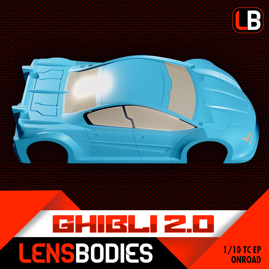 LENSBODIES 1/10 ONROAD BODY GHIBLI 2.0 STANDARD (0.7mm)