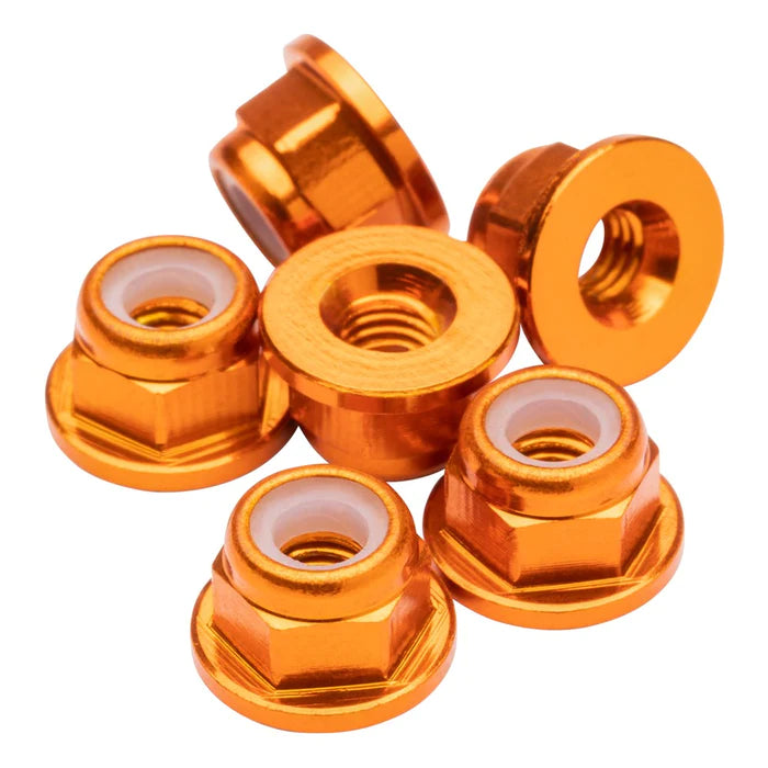 1up Racing Premium Aluminum Locknuts M3 Flanged - Assorted Colours
