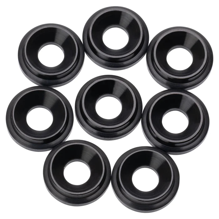 1up Racing 7075 LowPro M3 Countersunk Washers - M3 (Black)