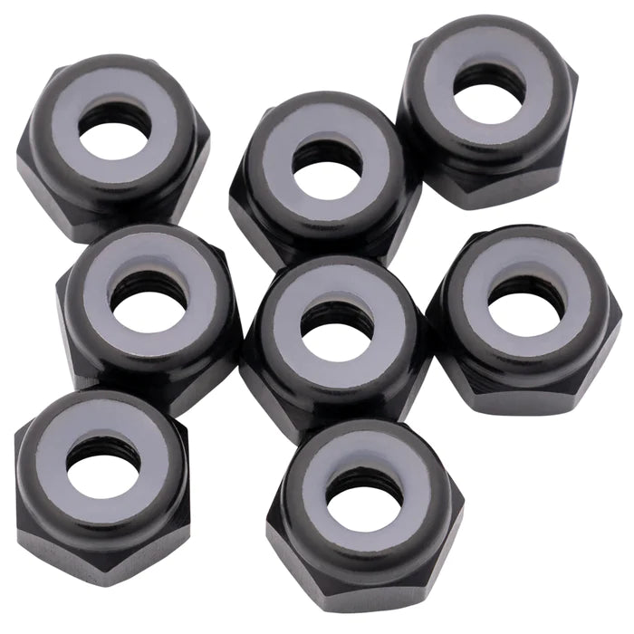 1up Racing 7075 Aluminum Locknuts - M3 - Black