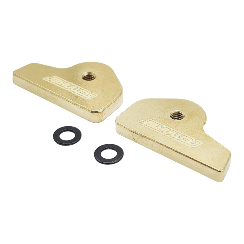 Brass LCG Rear Chassis Weights for Awesomatix A800R (6.7g ea)