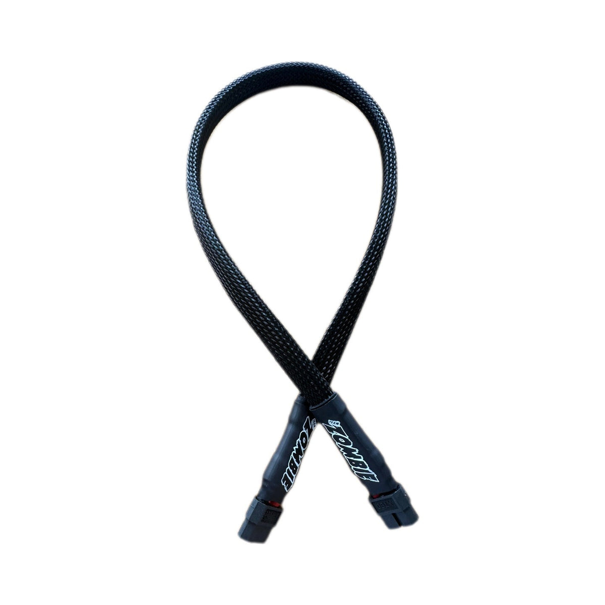 Team Zombie XT60, XT60, 500mm 10awg power supply cable half wrap (Full Black)