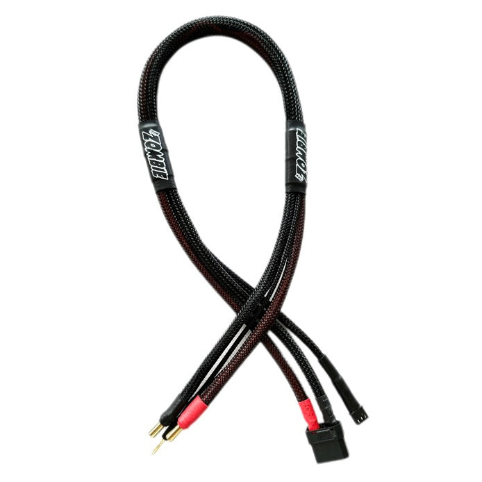 Zombie XT90, 5mm plug 600mm Balance Charging Cable (Full Black)