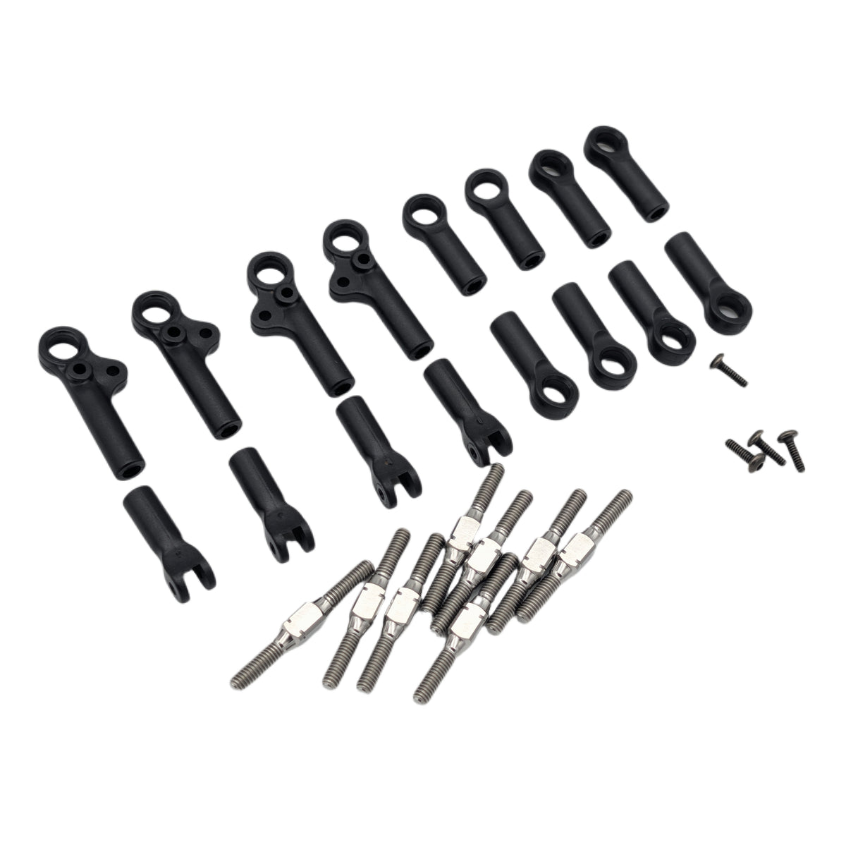 RC MAKER 10022 - 4.8mm Turnbuckle Upper Arm Set (Raw Titanium)