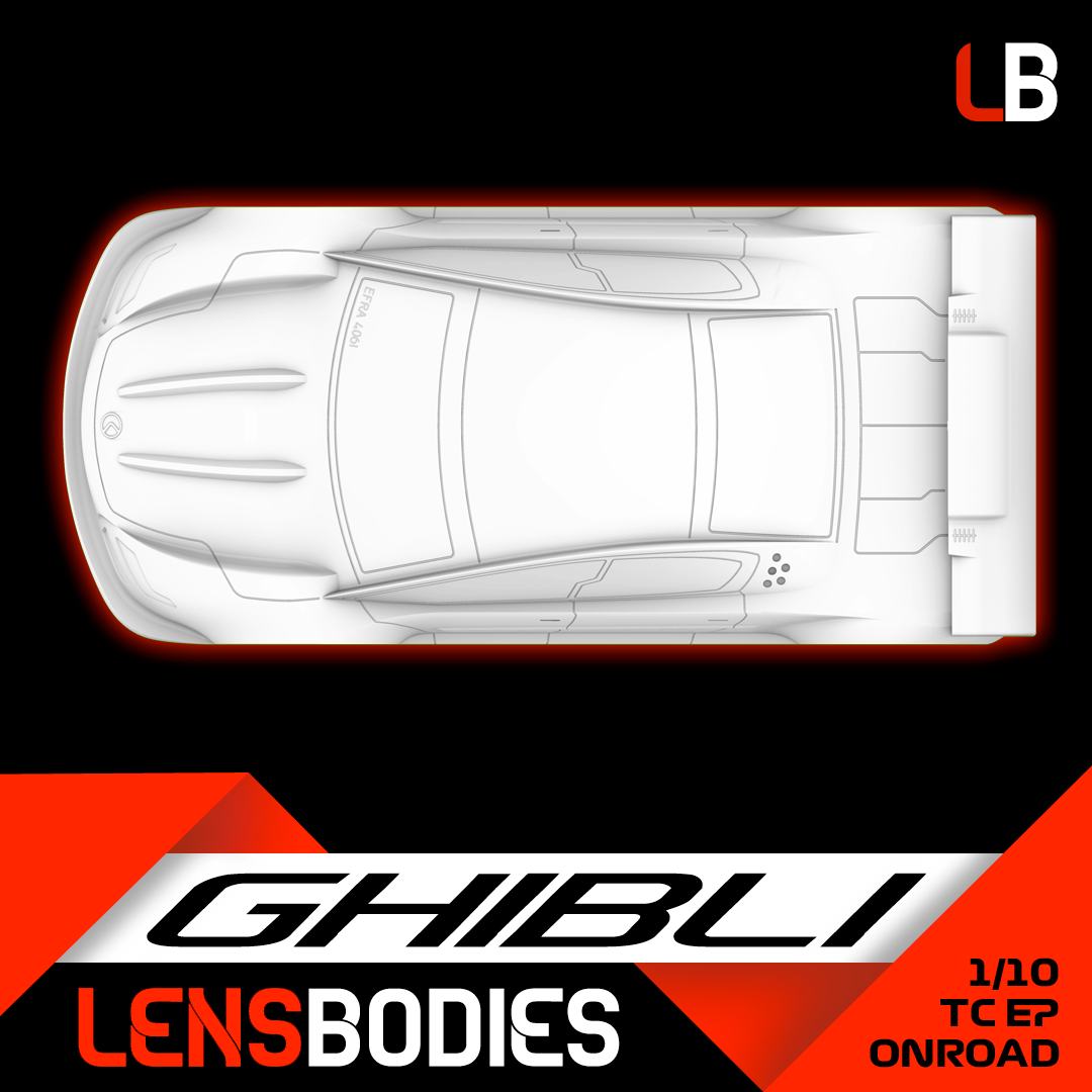 LENSBODIES 1/10 ONROAD BODY GHIBLI LIGHT WEIGHT (0.5mm)