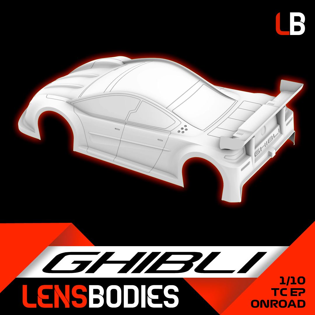 LENSBODIES 1/10 ONROAD BODY GHIBLI LIGHT WEIGHT (0.5mm)