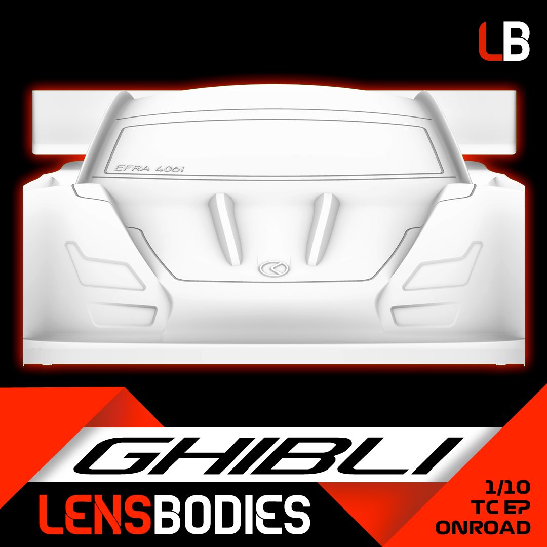 LENSBODIES 1/10 ONROAD BODY GHIBLI STANDARD WEIGHT (0.7mm)