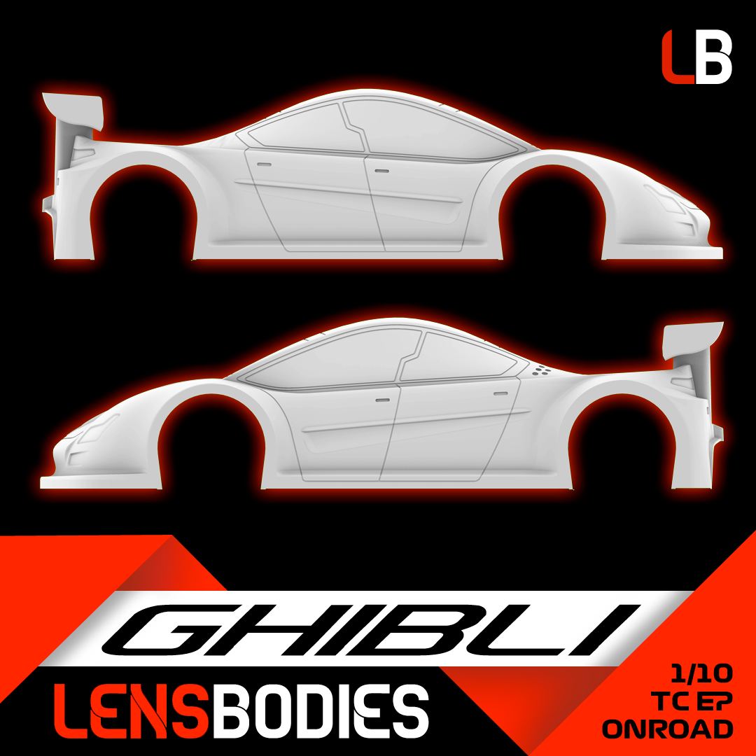 LENSBODIES 1/10 ONROAD BODY GHIBLI STANDARD WEIGHT (0.7mm)