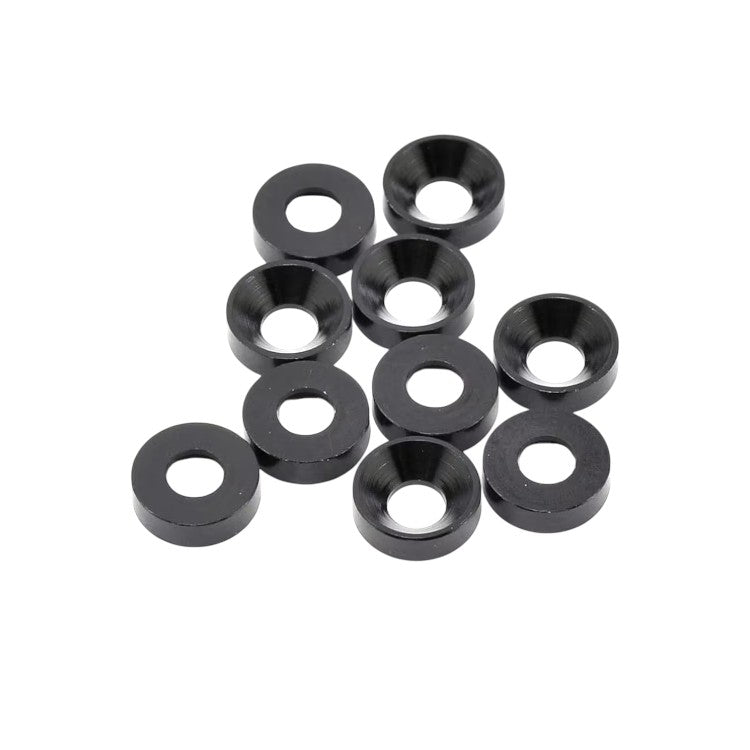 MR33 Aluminum Washers M3 Conical - Black (10)