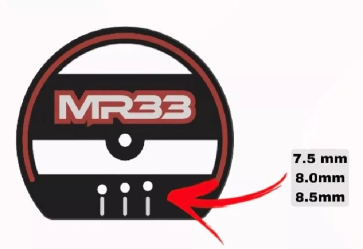 MR33 Wheel Cutout Template 1:10
