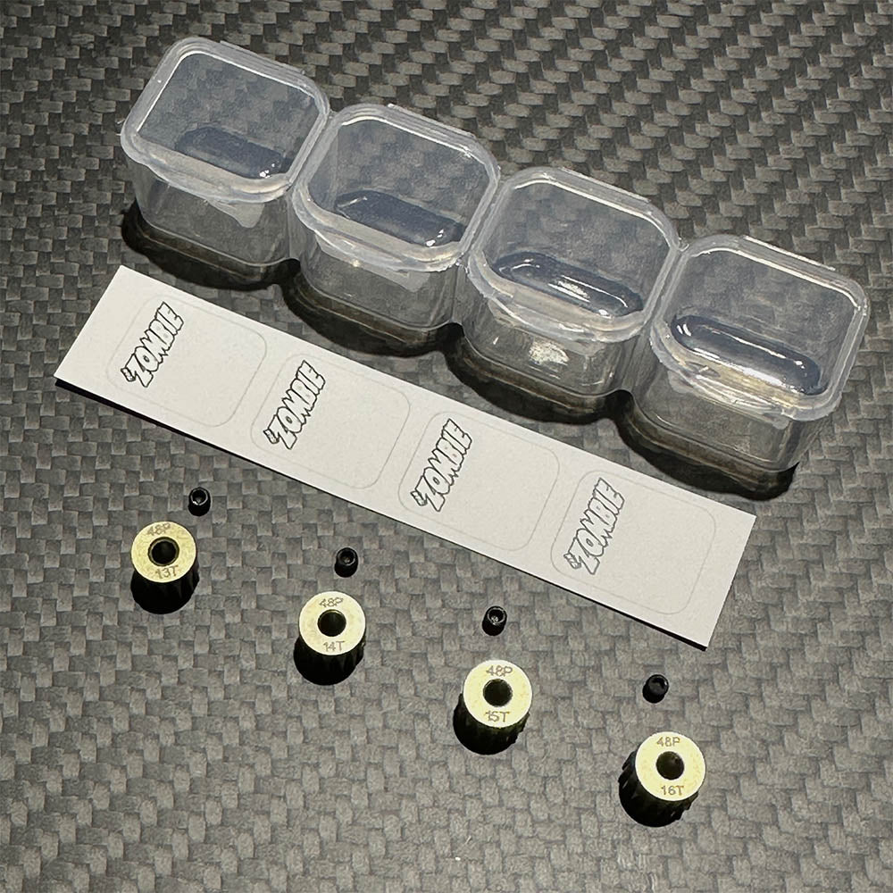 Team Zombie Hard-anodized Aluminium 7075 Pinion Gear 48pitch Set