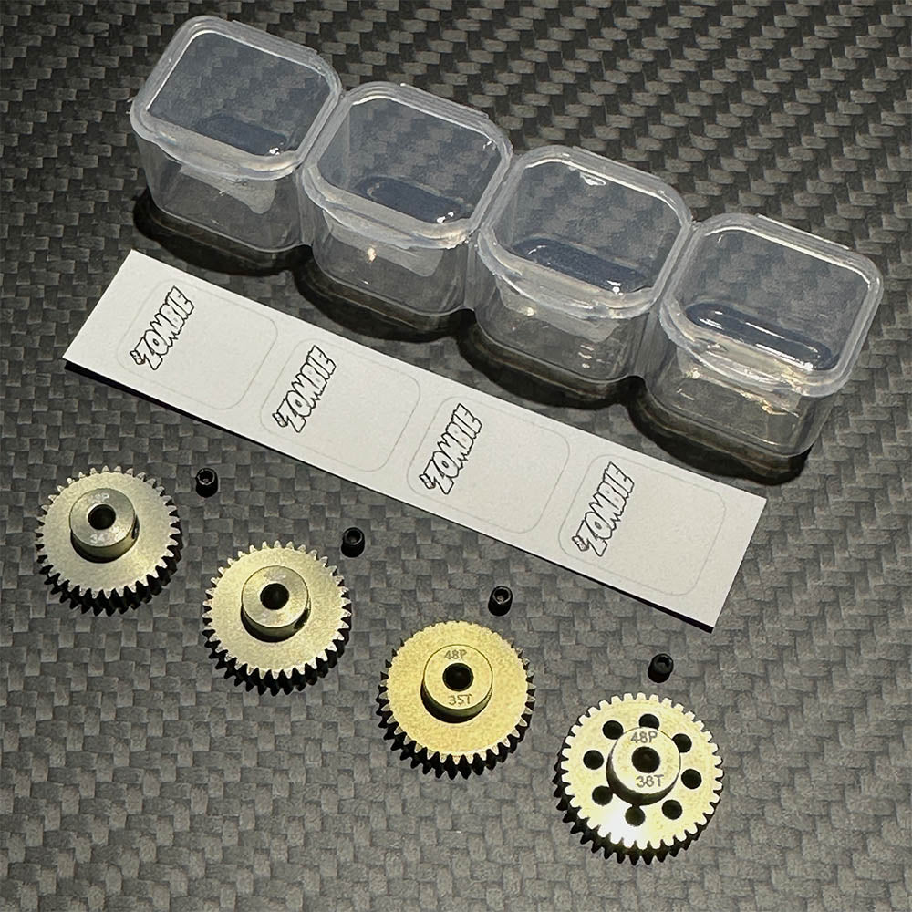 Team Zombie Hard-anodized Aluminium 7075 Pinion Gear 48pitch Set