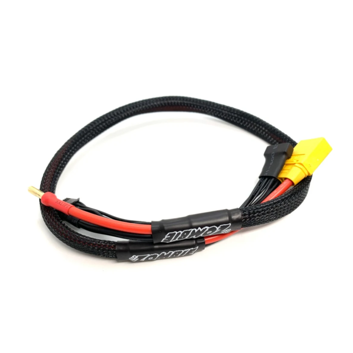 Zombie XT90 Male to 4mm, 4S Charge Lead (Half Wrap, 600mm)