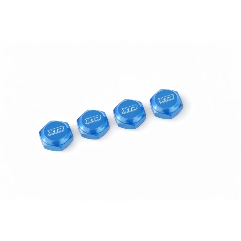 XTR 1/8 wheel nuts with cover - Blue