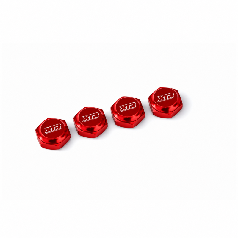 XTR 1/8 wheel nuts with cover - Red