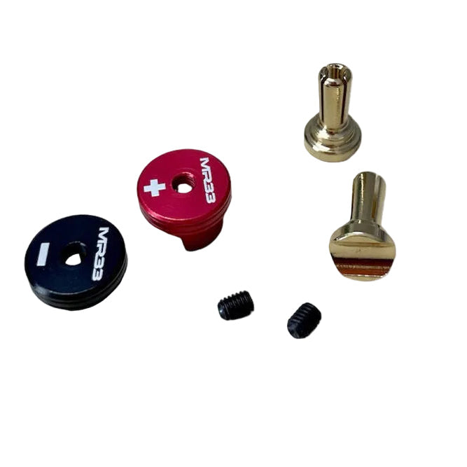 MR33 Heatsink Gold Connector Set 4mm - Red/Black (2)