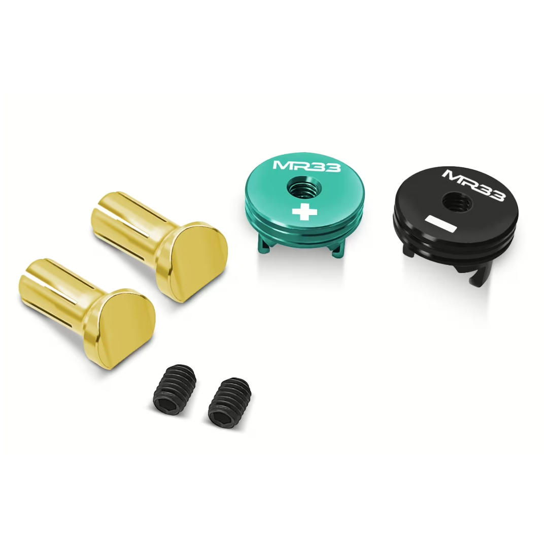 MR33 Heatsink Gold Connector Set 5mm - Mint/Black (2)