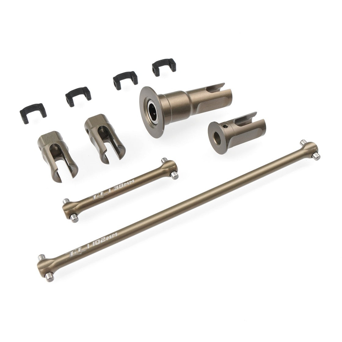 Revolution Design B84 Lightweight Center Driveline Set (For Decoupled Slipper | Forward Motor Position | 10.5T/13.5T Stock Class)