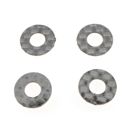 Revolution Design Ultra 1/10 Offroad &amp; 1/12 Onroad Carbon Fiber Body Washers (4pcs | for 5mm Posts)