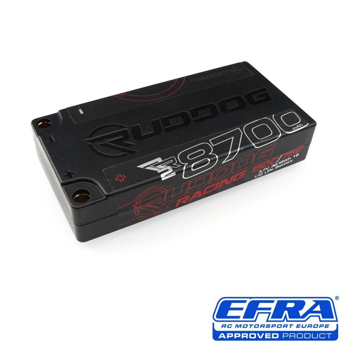 RUDDOG Racing RR2 8700mAh 150C/75C 3.7V 1S 1/12 LiPo Battery