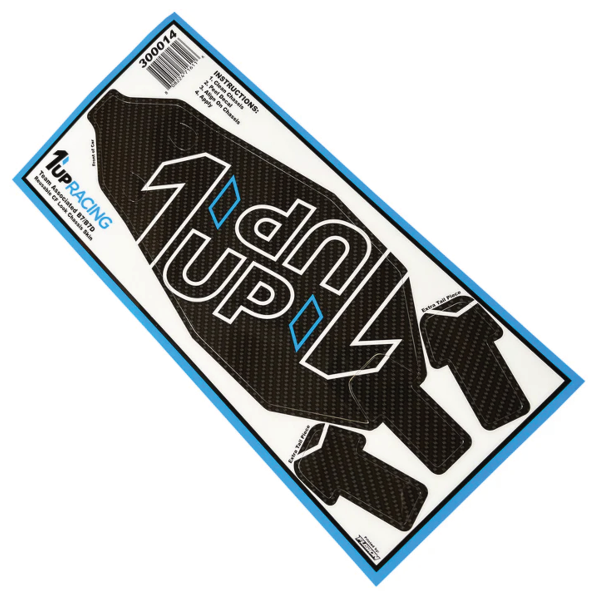 1up Racing CF Look Chassis Skin - AE RC10B7/B7D