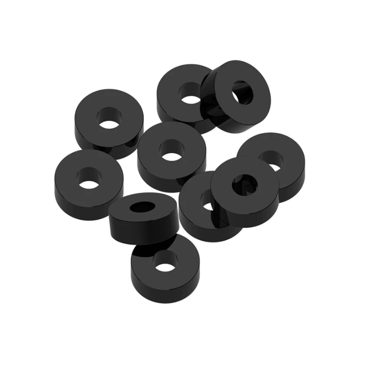 1up Racing Precision Aluminum Large Diameter M3 Shims - Black (Assorted Thicknesses)