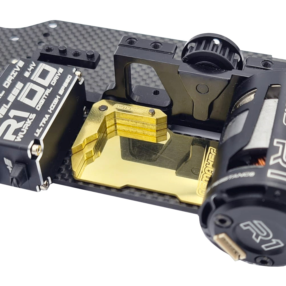 Floating Electronics Plate Set for XRAY X4 (&#39;22-&#39;24) - Brass (26g)