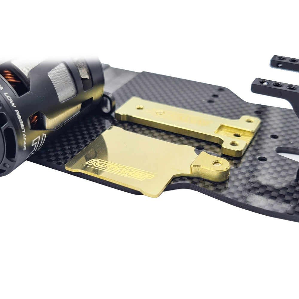 Floating ESC Plate for XRAY X4 (&#39;22-&#39;24) - Brass (12g)