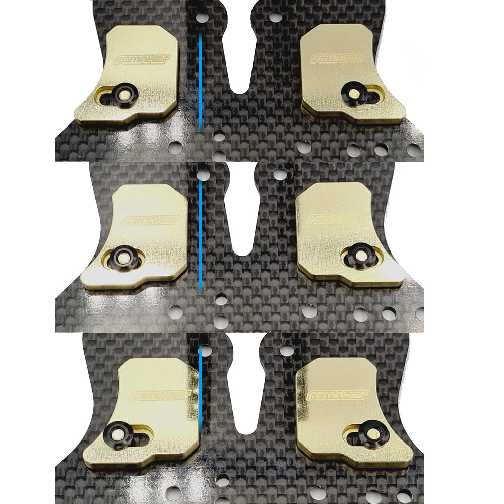 Brass LCG &quot;Weight Shift&quot; Adjustable Rear Chassis Weights for XRAY X4 (&#39;22-&#39;24)