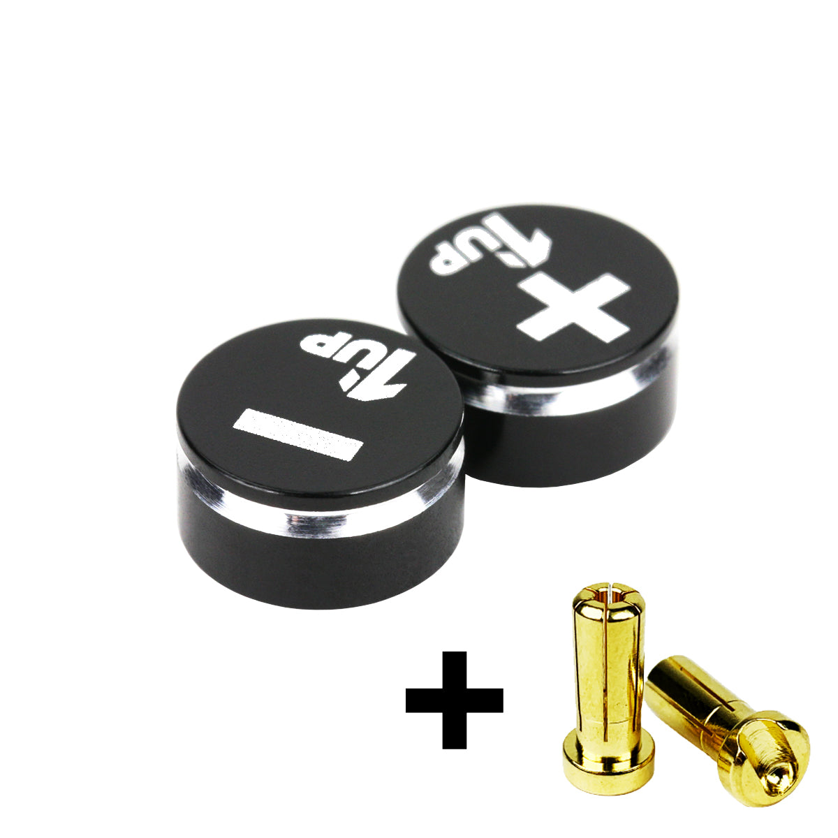 1UP Racing LowPro Bullet Plug Grips – Black/Black - RC MAKER