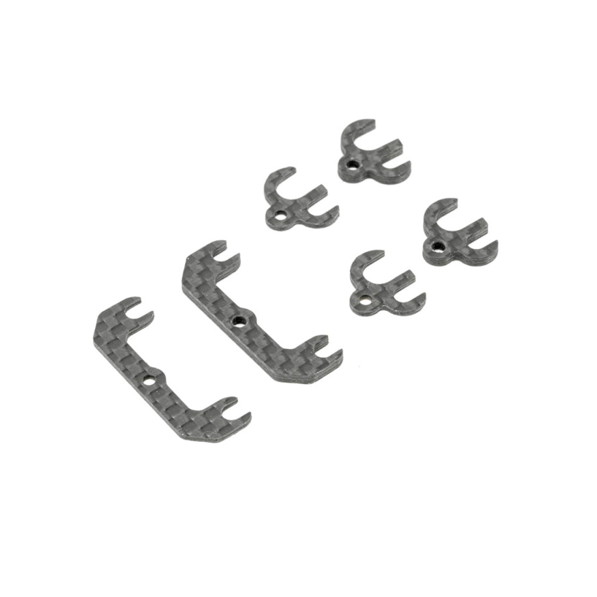 Carbon &quot;Quick Adjust&quot; Rear Body Mount Spacers for Mugen MTC2/R