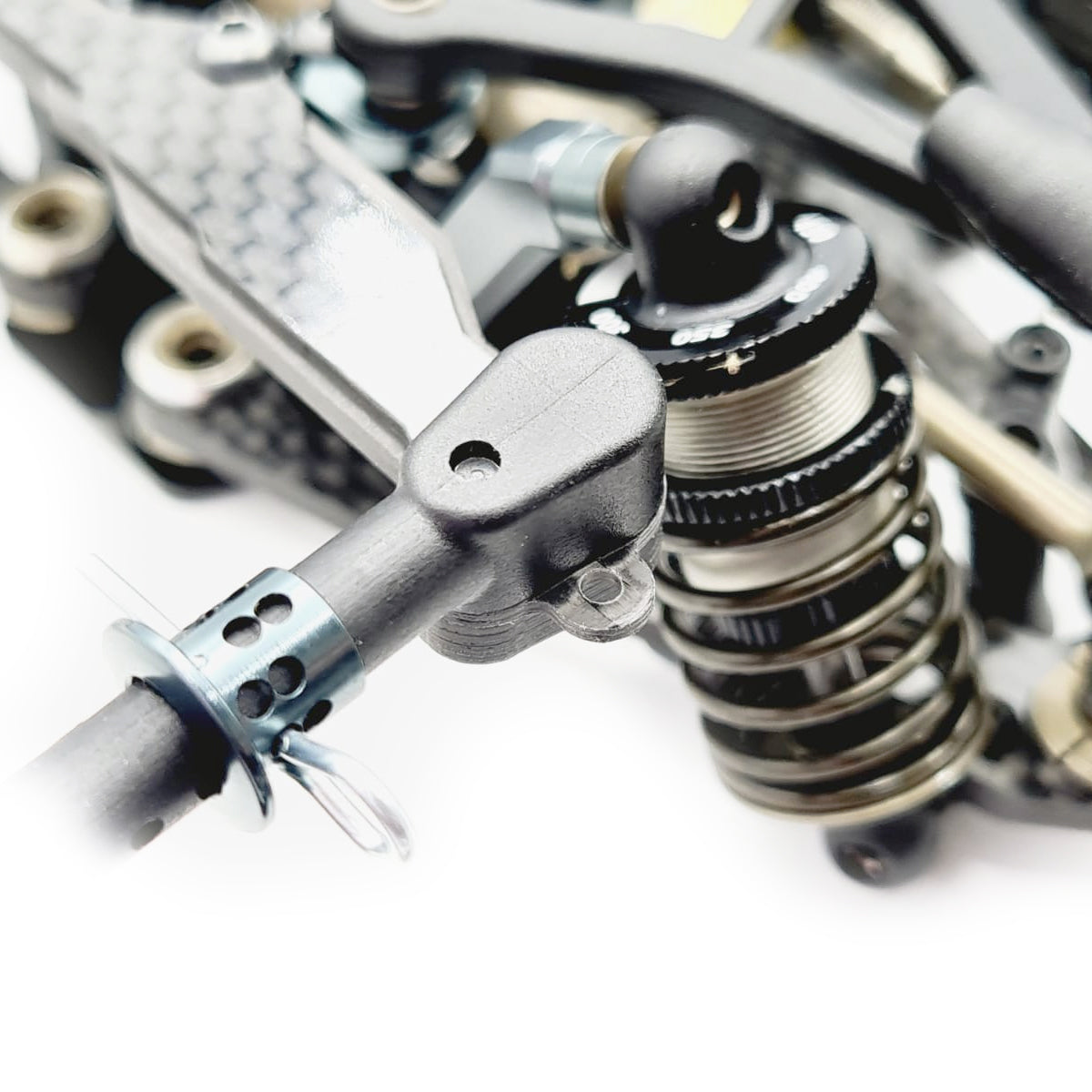 Carbon &quot;Quick Adjust&quot; Rear Body Mount Spacers for Mugen MTC2/R