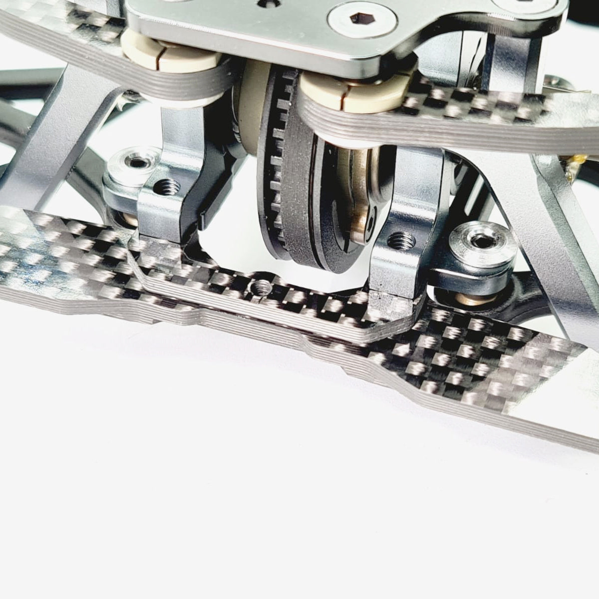 Carbon &quot;Quick Adjust&quot; Rear Body Mount Spacers for Mugen MTC2/R