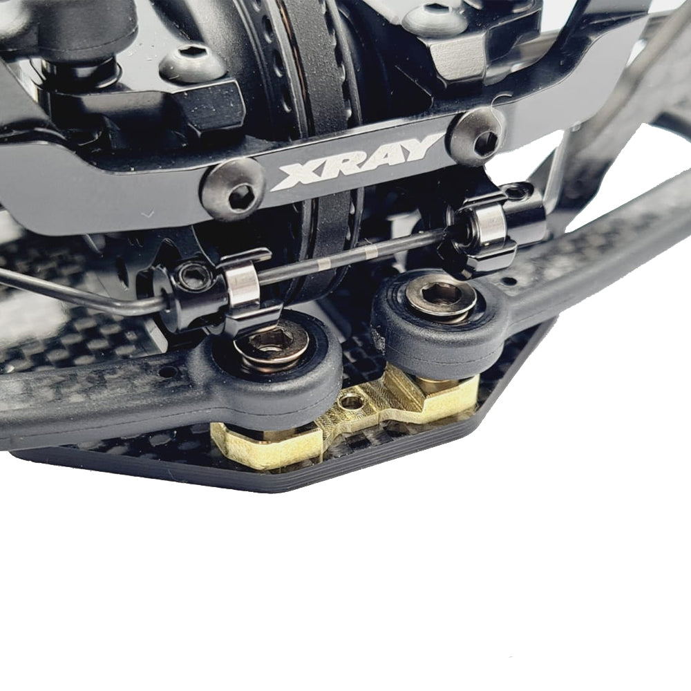 Brass Roll Centre Shim Plate Set for XRAY X4 (&#39;22-&#39;24) - 3.0mm