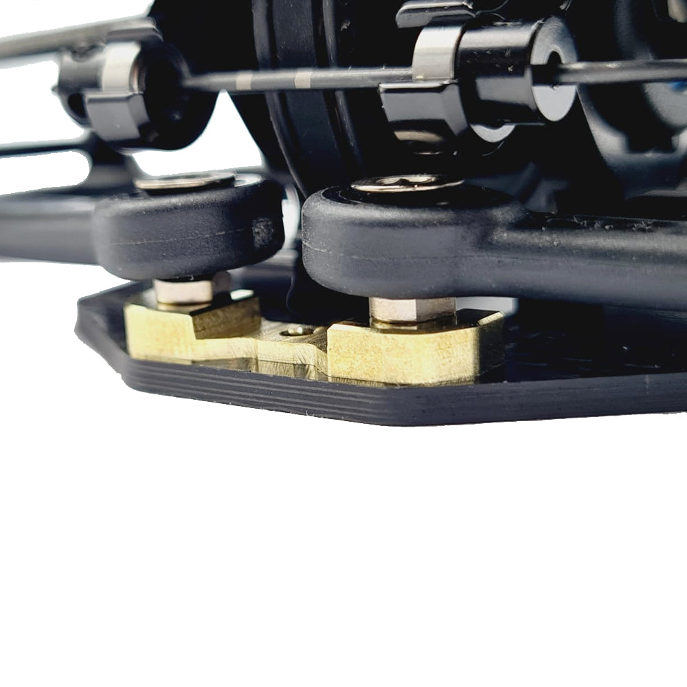 Brass Roll Centre Shim Plate Set for XRAY X4 (&#39;22-&#39;24) - 3.0mm