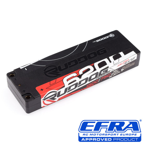 RUDDOG RACING 6300MAH 150C/75C 7.6V SHORT STICK PACK LIPO-HV BATTERY